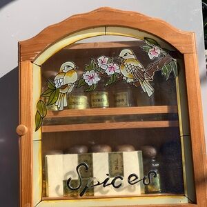Brown and Yellow Kitchen Display Shelves